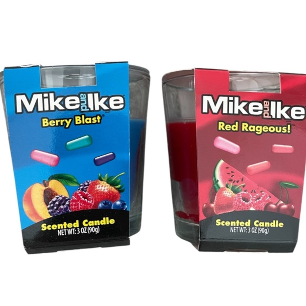 Mike and Ike Scented Candle Set - Berry Blast and Red Rageous
